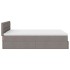 Cama otomana con colchón tela gris pardo 140x200