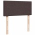 Estructura cama otomana colchón tela marrón oscuro 90x190
