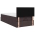 Estructura cama otomana colchón tela marrón oscuro 90x190