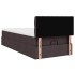 Cama otomana con colchón marrón oscuro 90x200 cm