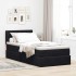 Estructura cama otomana colchón terciopelo negra 90x190