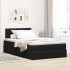 Estructura de cama otomana colchón terciopelo negro