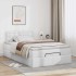 Estructura cama otomana colchón blanco puro