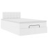 Estructura cama otomana colchón blanco puro