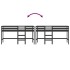 Cama alta de niños escalera madera maciza pino negra 90x200