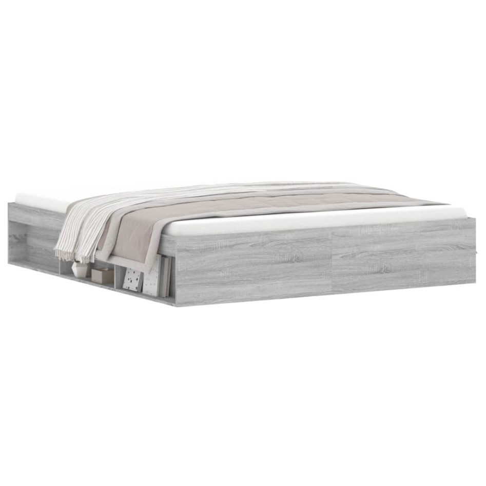 Estructura de cama gris Sonoma 180x200