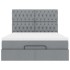 Estructura cama otomana con colchón tela gris claro 140x190