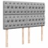 Estructura cama otomana con colchón tela gris claro 140x190