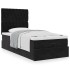 Estructura cama otomana colchones terciopelo negra 90x190