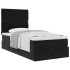 Estructura cama otomana colchones terciopelo negra 90x190