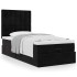 Estructura cama otomana colchones terciopelo negra 90x190