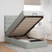 Estructura cama otomana colchones gris claro 90x190cm