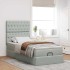 Estructura cama otomana colchones gris claro