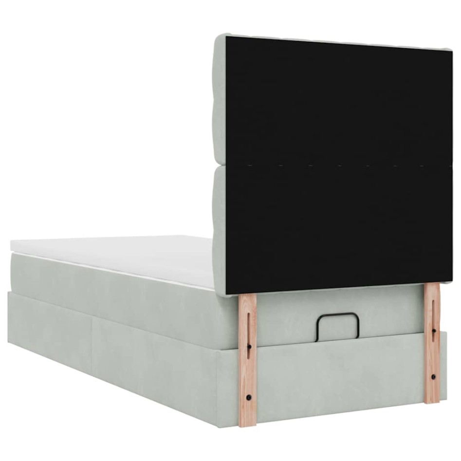 Estructura cama otomana colchones gris claro