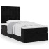 Estructura cama otomana colchones terciopelo negro 90x200