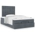 Estructura cama otomana colchones terciopelo gris