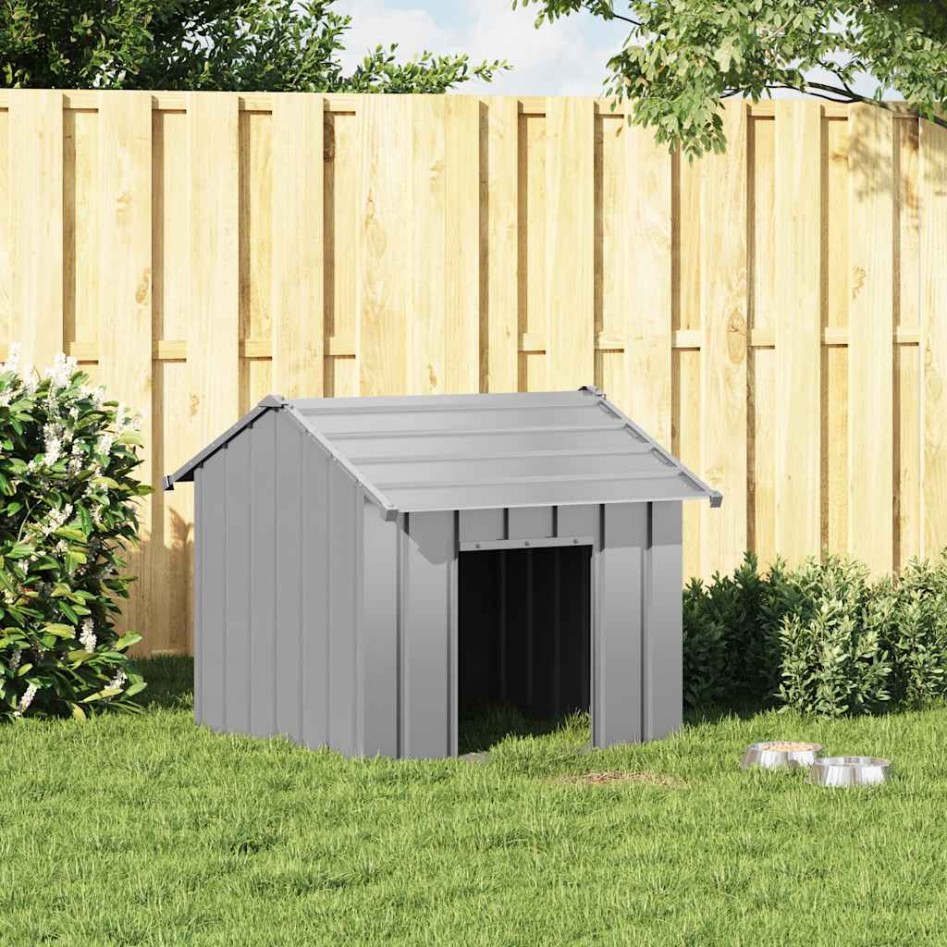 Caseta para perros con techo acero galvanizado 85x107x81