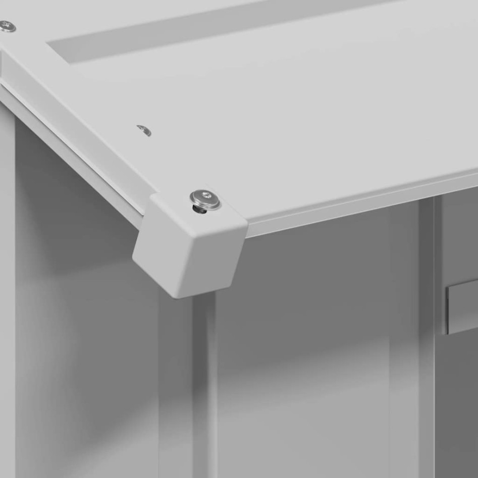 Caseta para perros con techo acero galvanizado 85x107x81