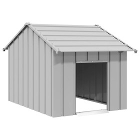 Caseta para perros con techo acero galvanizado 83x130x85
