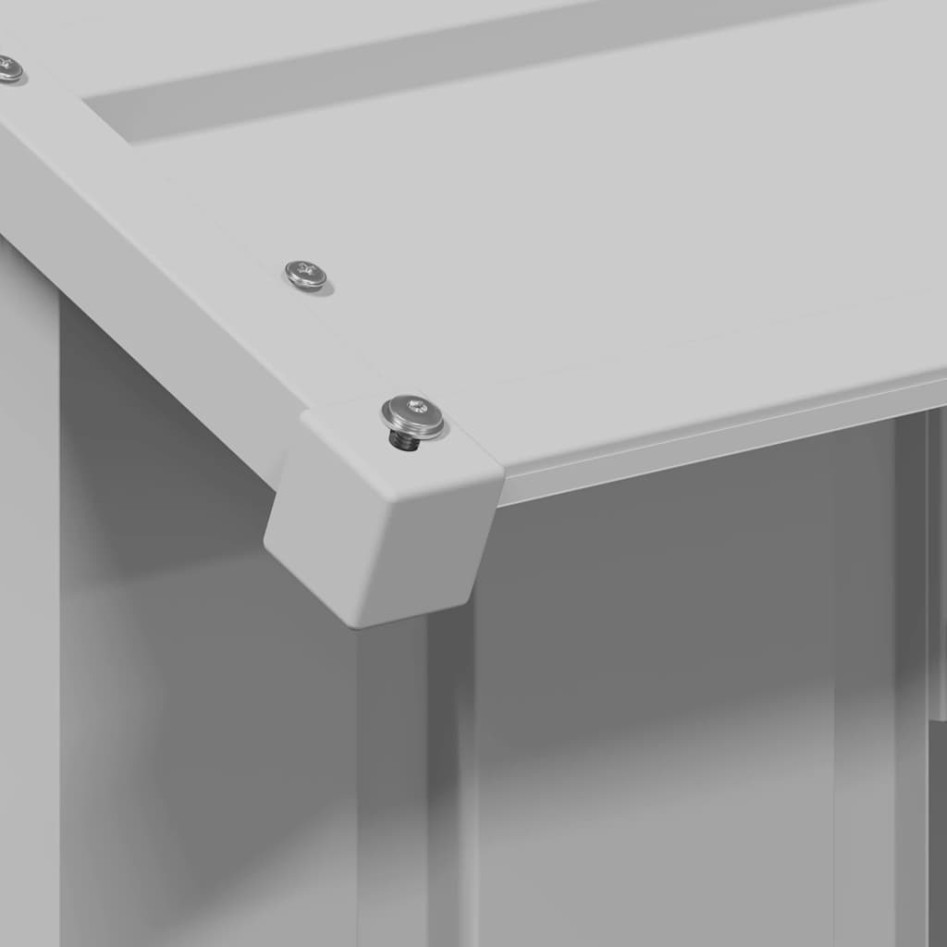 Caseta para perros con techo acero galvanizado 83x130x85