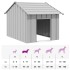 Caseta para perros con techo acero galvanizado 83x130x85