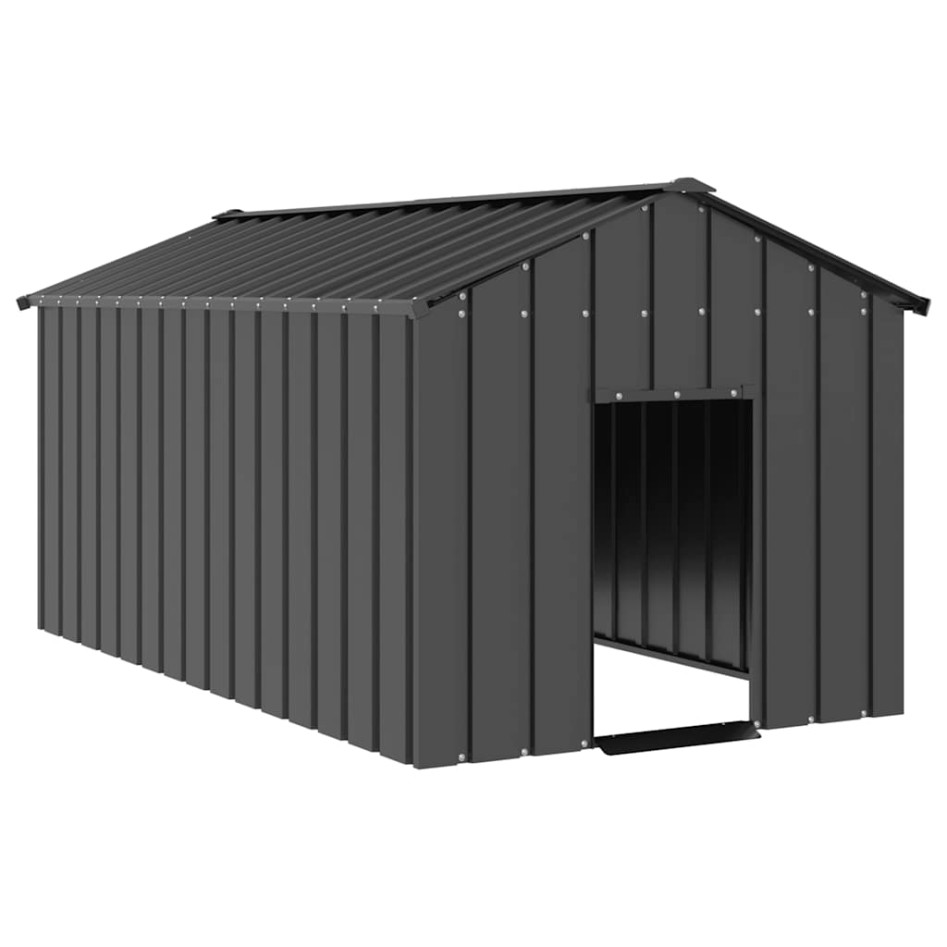 Caseta para perros con techo acero galvanizado 114x202x101