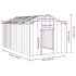 Caseta para perros con techo acero galvanizado 114x202x101