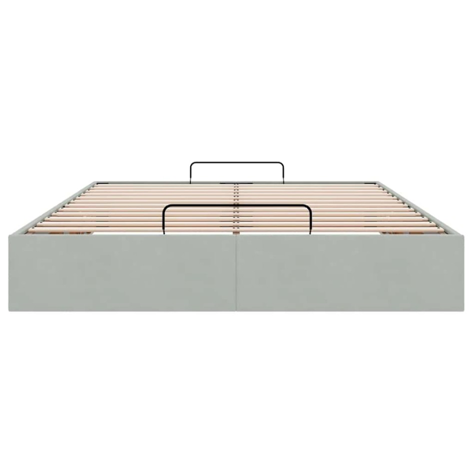 Estructura cama otomana sin colchón gris claro