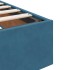 Estructura de cama otomana sin colchón terciopelo azul