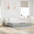 Estructura de cama otomana sin colchón gris claro