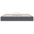Estructura de cama otomana sin colchón gris oscuro 200x200