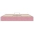 Estructura cama otomana sin colchón terciopelo rosa 180x200
