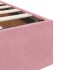 Estructura cama otomana sin colchón terciopelo rosa 200x200