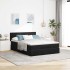 Estructura de cama otomana con colchón terciopelo