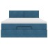 Estructura de cama otomana con colchón terciopelo azul