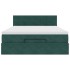 Estructura cama otomana colchón terciopelo verde