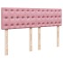 Estructura cama otomana colchón terciopelo rosa