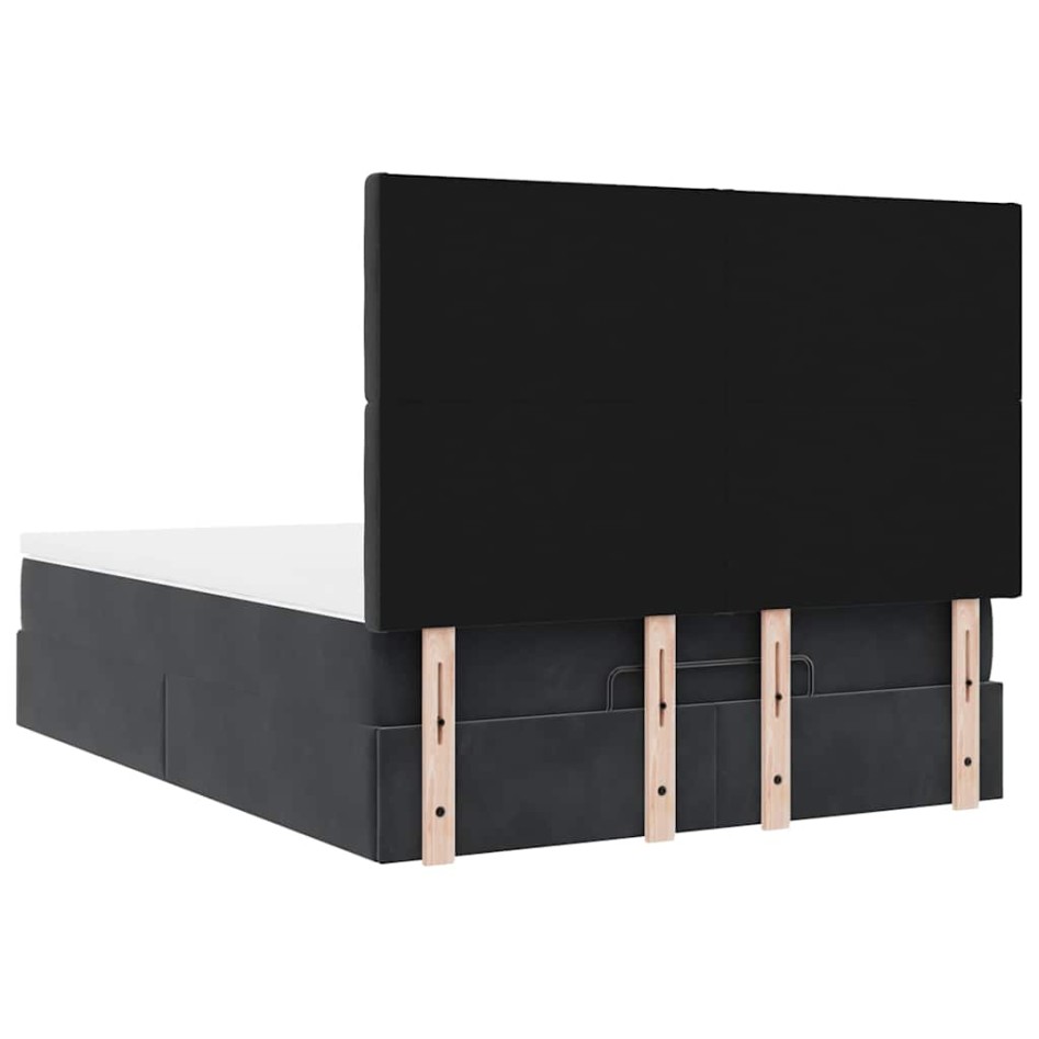 Estructura de cama otomana con colchones terciopelo