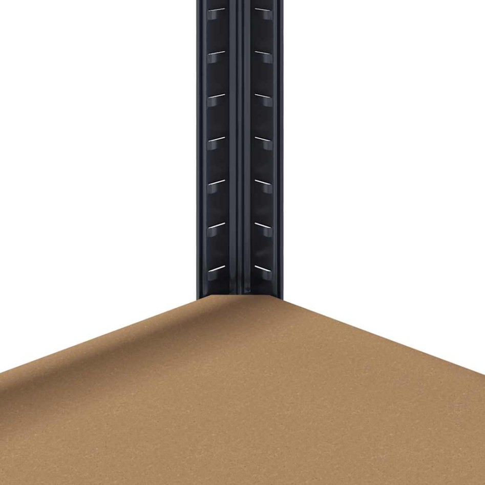 Estante almacenaje 4 niveles 3 uds acero y madera