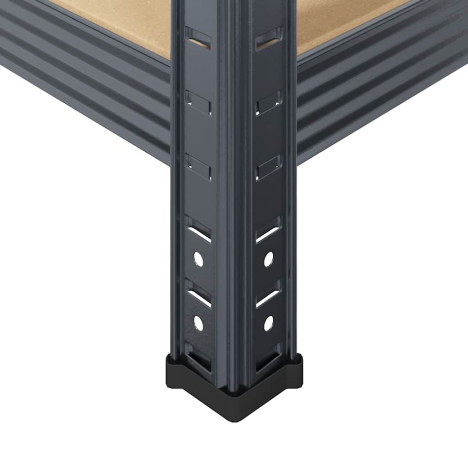 Estante almacenaje 5 niveles 4 uds acero y madera