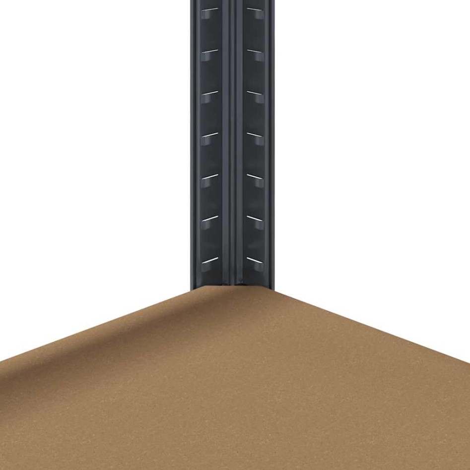 Juego 2 estantes 5 niveles acero antracita y madera