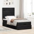 Estructura de cama otomana colchones terciopelo negro
