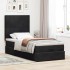 Estructura de cama otomana colchones terciopelo negro