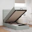 Estructura cama otomana colchones gris claro 100x200cm