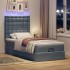 Estructura cama otomana colchones gris oscuro