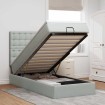 Estructura cama otomana colchones gris claro 90x200cm