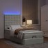 Estructura cama otomana colchones gris claro