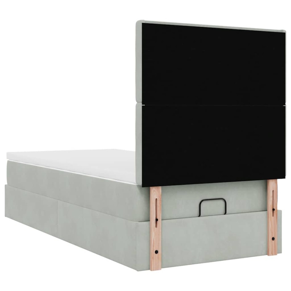 Estructura cama otomana colchones gris claro