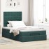 Estructura cama otomana colchones terciopelo verde
