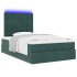 Estructura cama otomana colchones terciopelo verde